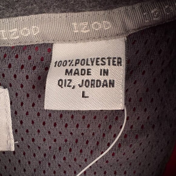 IZOD PerformX Pullover Sweater Mens Large Red 1/4 Zip Fleece NWT - Picture 10 of 10